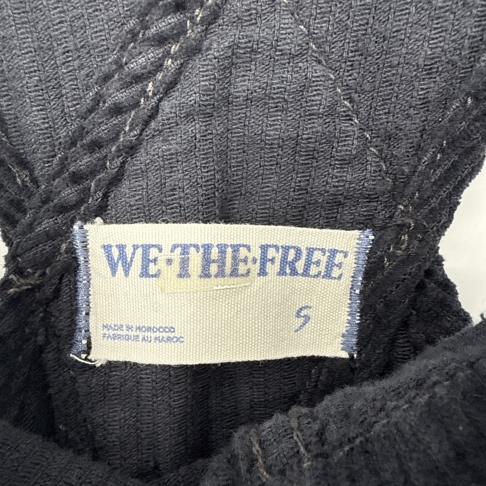 Free People We The Free Ziggy Overalls Black Corduroy Relaxed Fit Womens Small - Picture 5 of 8